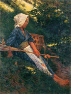 湯浅一郎「緑陰」1900年