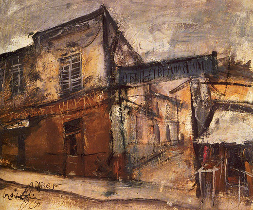 佐伯祐三「パリ裏街」1927年